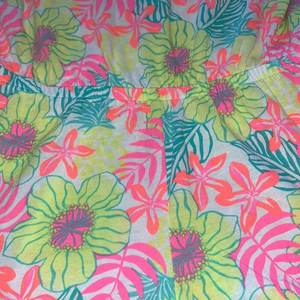 Extremely Me Bright Yellow, Green & Pink Romper sz Youth 10 EUC